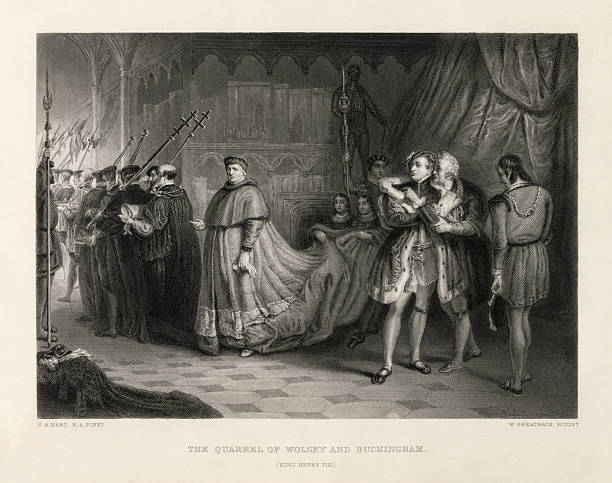 Quarrel of Wolsey and Buckingham from King Henry VIII, by William Shakespeare, from The Complete Works of William Shakespeare, Published in 1873