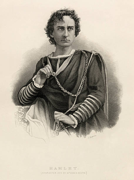 Portrait of Hamlet, by William Shakespeare, from The Complete Works of William Shakespeare, Published in 1873