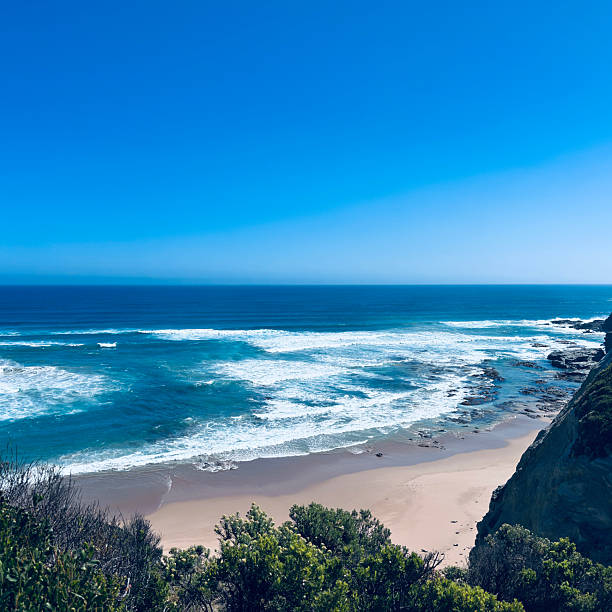 Storm clouds over Bells Beach, Torquay, Great Ocean Road, Victoria, Australia