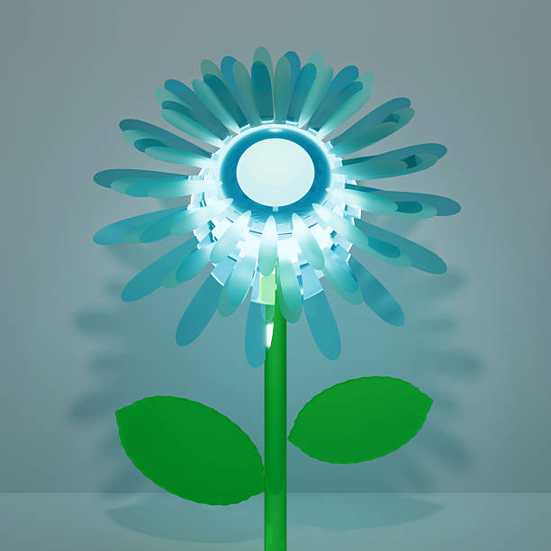 3d abstract glass flower