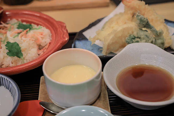 a Delectable Japanese cuisine featuring crispy tempura,