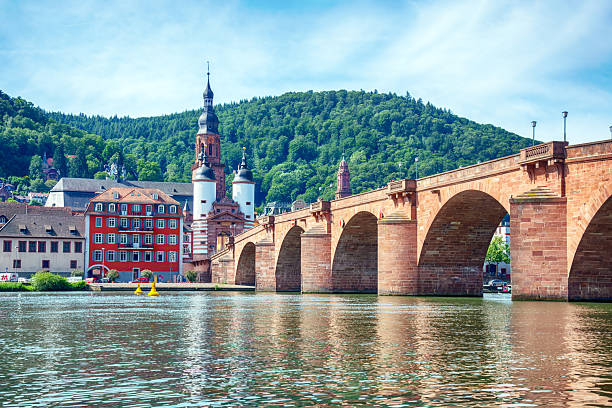 The Karl Theodor Bridge or Old Bridge on Neckar river in Heidelberg, Germany