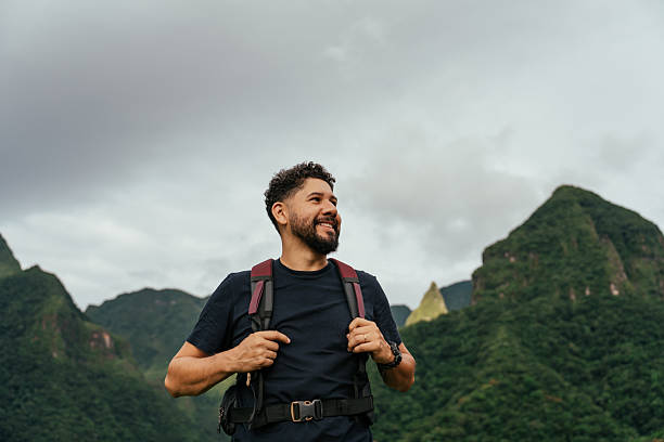 istock Adventurous man walking in the mountains, 2262813430