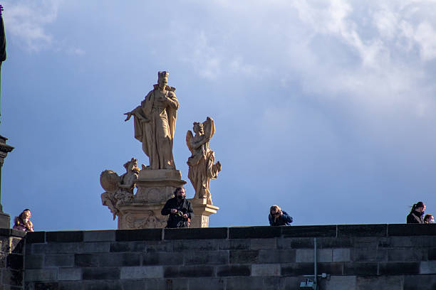 Prague, Czech Republic on March 27, 2021: Charles Bridge, Prague, Czech Republic