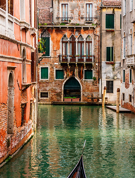 Gondola View Of Stunning Buildings In Venice Italy