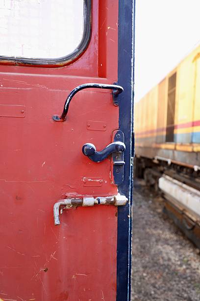 door and window of train carriage