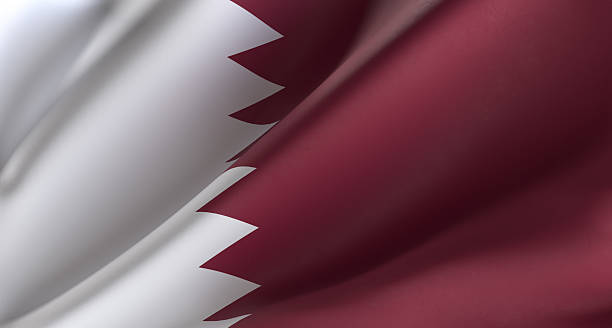 Qatar flag with fabric structure