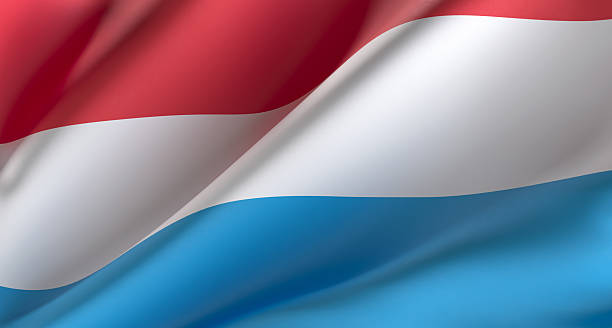 Flag of Luxembourg Waving Background