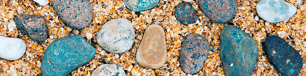 gray pebble on white background