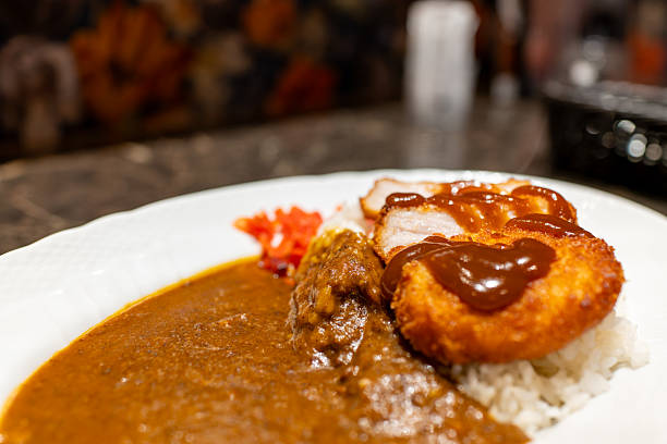 Japanese Western-style classic dish Katsu Curry plate