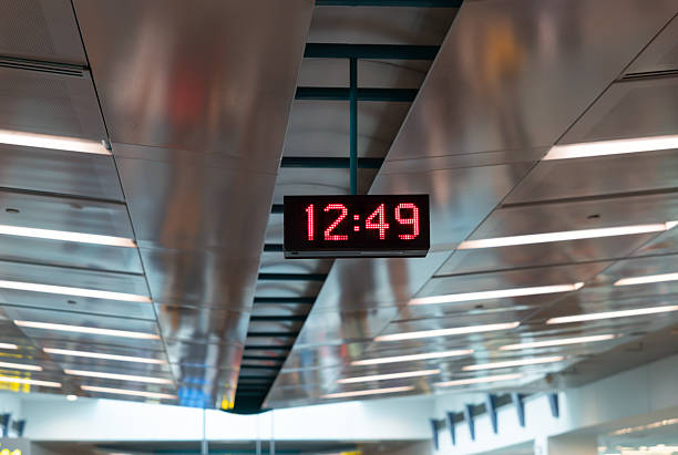LED billboards in the waiting hall