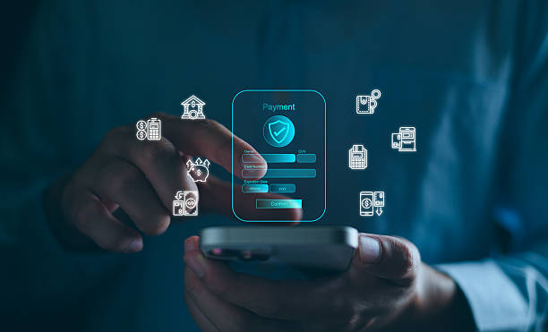 istock Digital payment security conceptual, business man using smartphone for online financial transaction, fintech, save money, online shopping. 2263090967