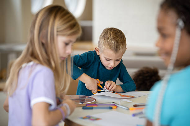 istock Elementary School Children During Art and Drawing Lesson 2263117565