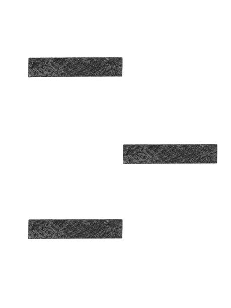 Set of three black wall shelves is isolated.