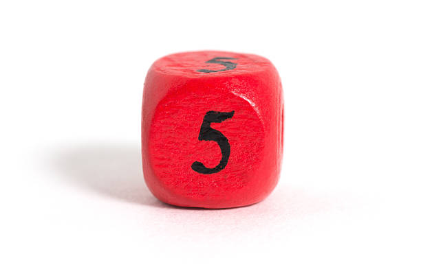number five 5 wooden blocks font