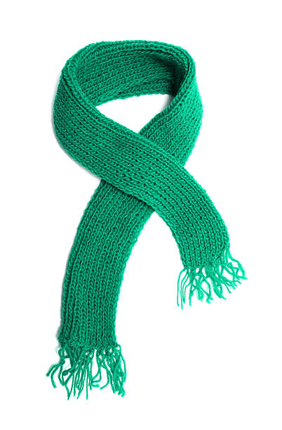 Fashionable red scarf isolated on white background(with clipping path)