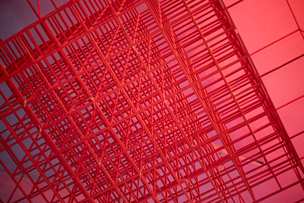 Geometric patterns formed by steel structures