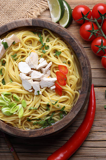 Chicken with Chinese Rice Noodles Ramen