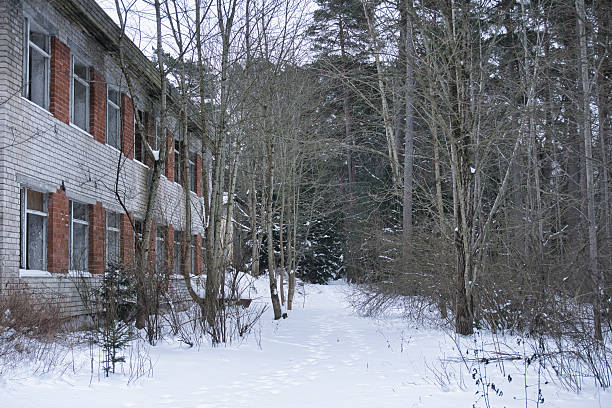 Digitally generated (without the use of any A.I. tools or technologies) dilapidated rural building in a desolate setting. Cracked walls, faded paint, and an overgrown surrounding landscape convey an eerie, post-apocalyptic feel. A deserted trailer rests nearby, adding to the scene's abandonment. The atmosphere suggests themes of urban decay, desolation, and passage of time, offering compelling storytelling potential for various visual projects.The scene was created in Autodesk® 3ds Max 2025 with V-Ray 7 and rendered with photorealistic shaders and lighting in Chaos® Vantage with some post-production added.