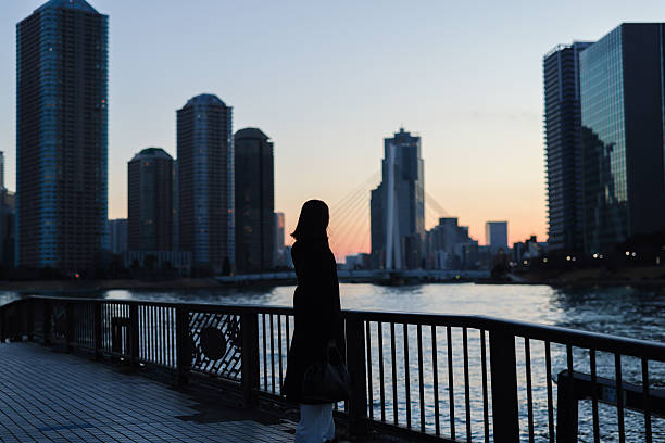 Sumida riverwalk in Tokyo
