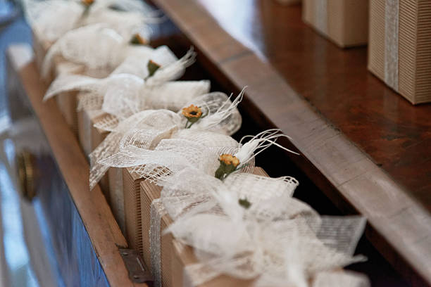 wedding favors, wedding decorations and confetti