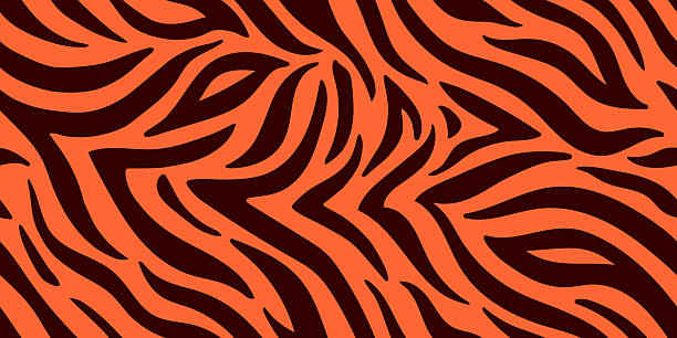 Seamless pattern with tiger stripes. Seamless pattern with tiger stripes. Abstract animal print. tiger print stock illustrations