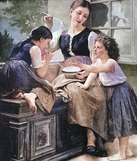 19th Century Painting: Elizabeth Gardner, Soap Bubbles