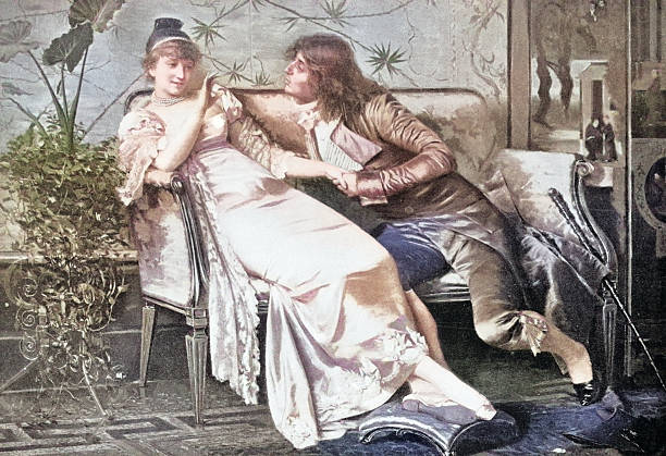19th Century Painting: F Soulacroix, A Declaration of Love