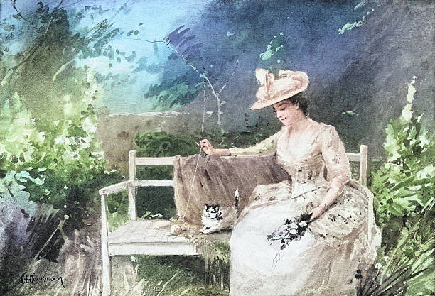 19th Century Painting: C E Cookman, Playing with Memories