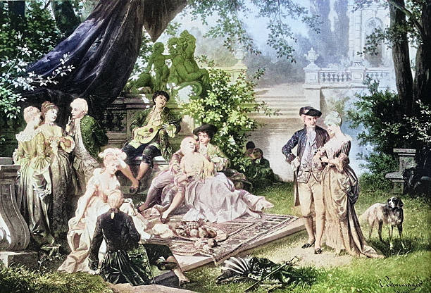 19th Century Painting: C Schweninger, The Garden of Love