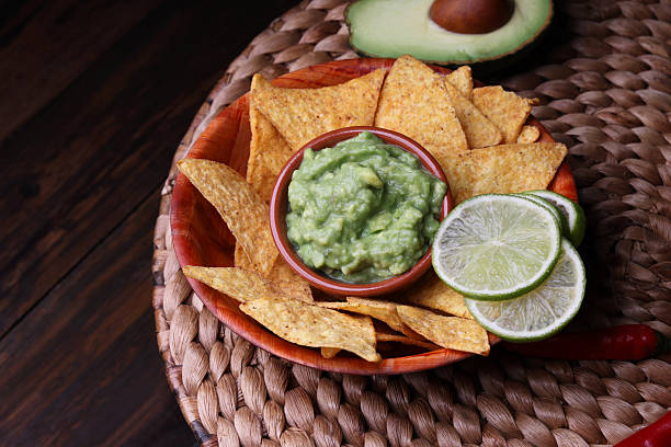 Guacamole with bowl of Nachos