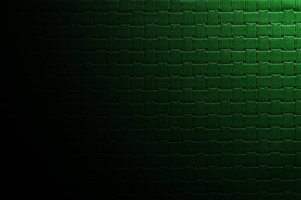 A dark green woven pattern covers the entire background, showing different shades and textures. The design has a smooth and layered look, offering a unique visual effect.
