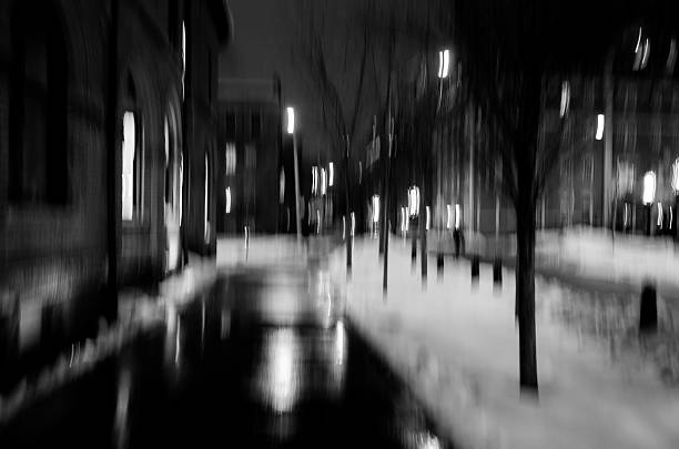 Toronto street under the snow. Authentic photograph free of AI