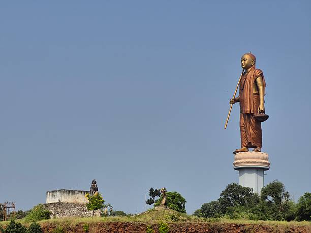 108 feet tall statue of Adi guru Shankaracharya, also known as statue of oneness, has been installed in Omkareshwar at omkar hill parikrama path, located around 80 kilometers from Indore and Khandwa cities of Madhya Pradesh state in India.