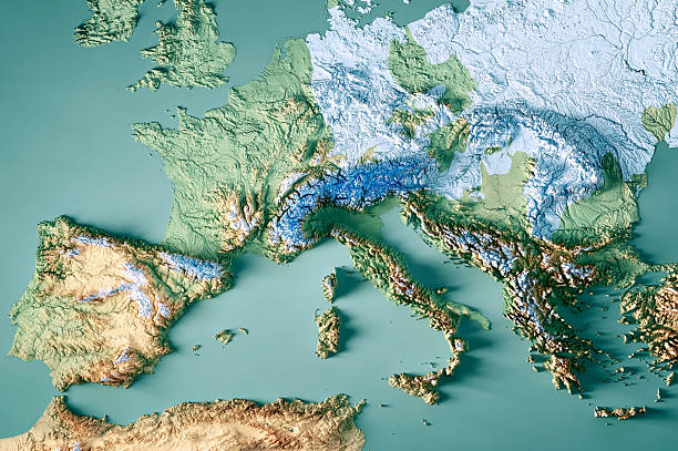 istock Europe Topographic Snow Cover Map 20260127 3D Render Color 2263447595