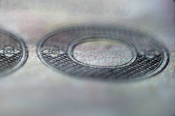 This detailed close-up image showcases the intricate patterns found on currency cash icon, highlighting the elegance and complexity of money design elements.