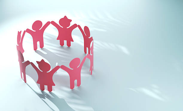 Paper Chidren holding hands 23 Nisan Children's Day