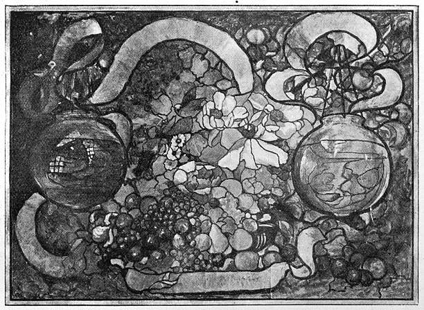 Image from 19th Century Art Illustrated Magazine: Stained Glass Window, by Louis C Tiffany