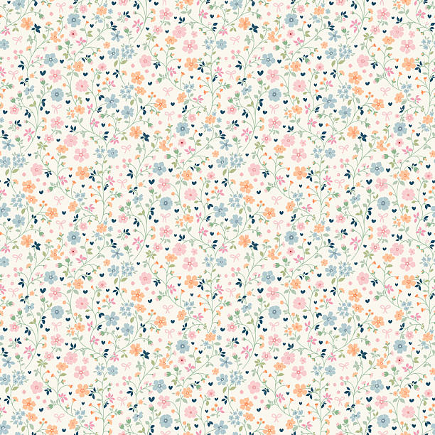 Flower pattern, ditsy seamless floral pattern, small little cute flower background. Flower repeat pattern. Ditsy print, surface design. Ditsy floral for fashion, texture, fabric, wrapping, wallpaper