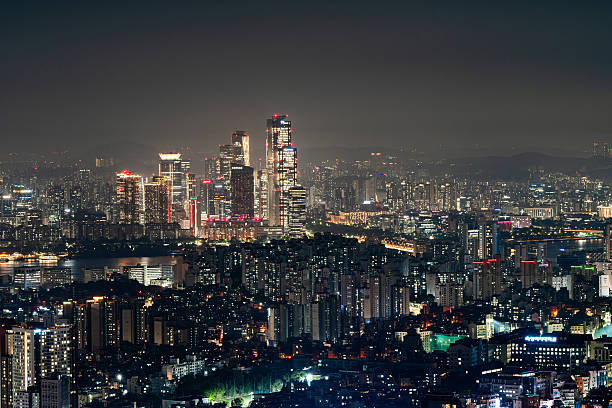 Seoul cityscape at night