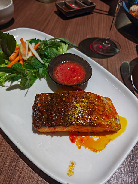 Vietnamese Grilled Salmon with Chili Sauce