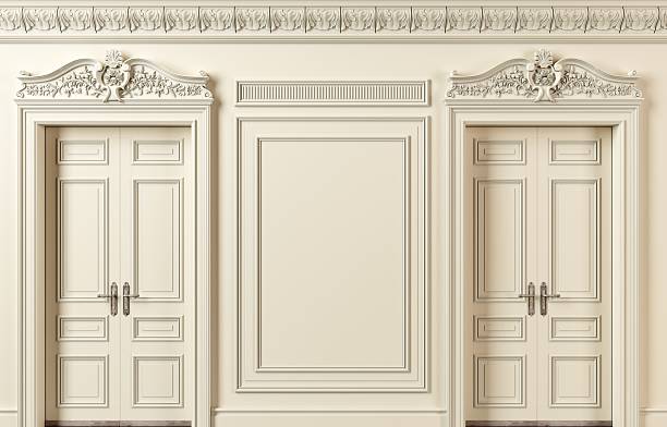 istock Portal carved door baroque background wall 2263693580
