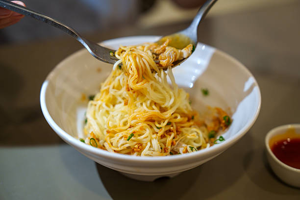 Chicken Noodles with Chili Oil and Scallions