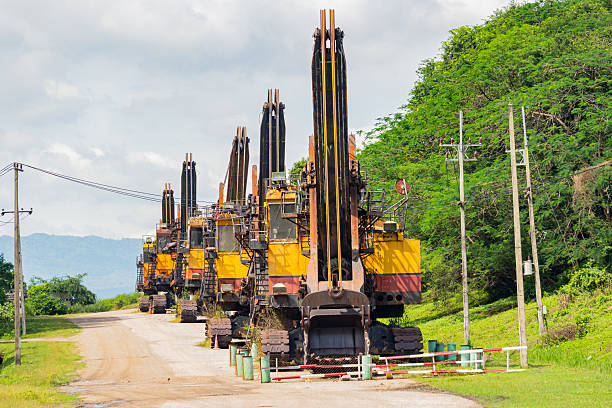 An old excavator in a coal mine.