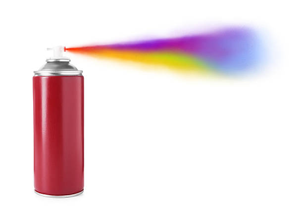 istock Aerosol can spraying colorful paint isolated on white 2263914830