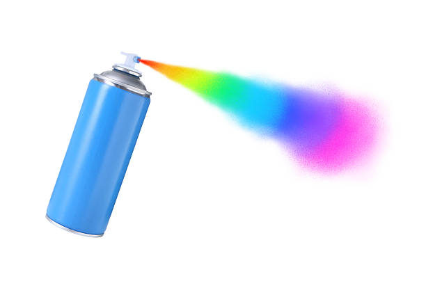 istock Aerosol can spraying colorful paint isolated on white 2263914833