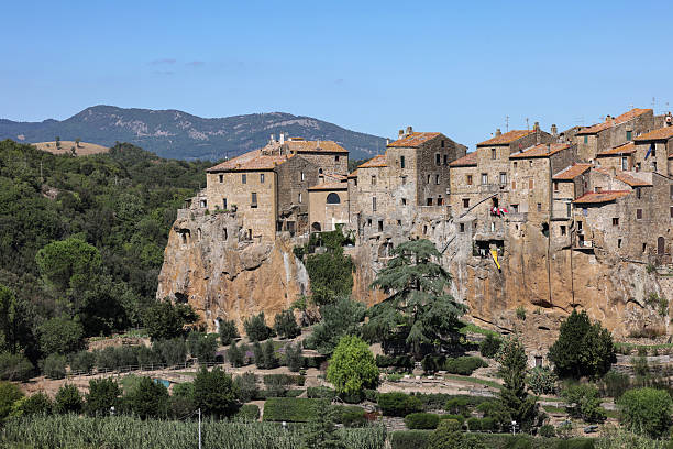 Pitigliano - the picturesque medieval town founded in Etruscan time on the tuff hill in Tuscany, Italy.