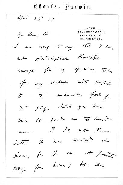 A letter written by Charles Darwin on April 26, 1877. The letter is handwritten and discusses osteological knowledge.