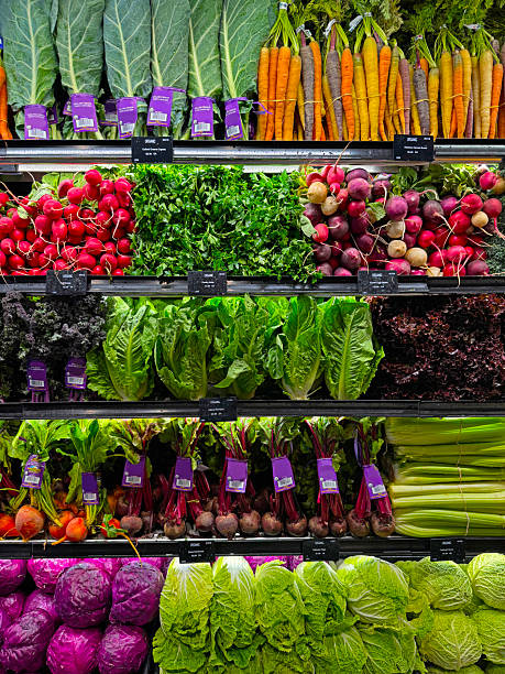 Produce on a shelf