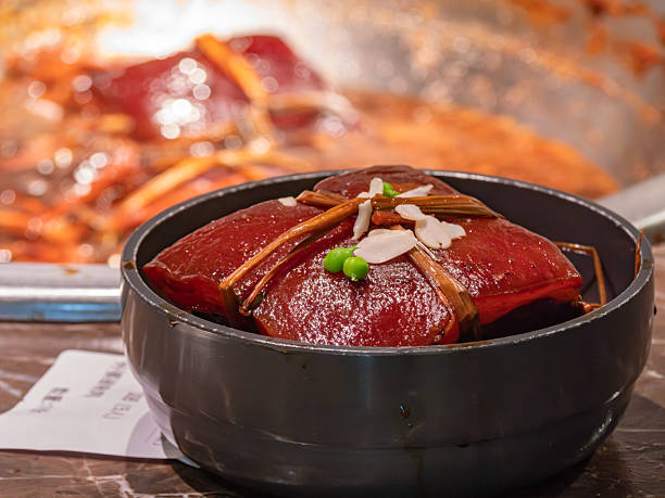 Close-up of traditional Suzhou-style Dongpo pork